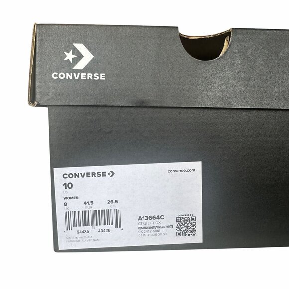 ❤️Converse Chuck Taylor Lift Platform Gingham 10 Women's Shoes Navy White A13664 - Picture 13 of 14